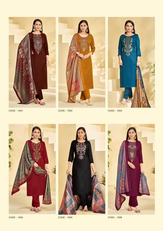 habiba by roli moli creation embroidery pashmina winter collection suits