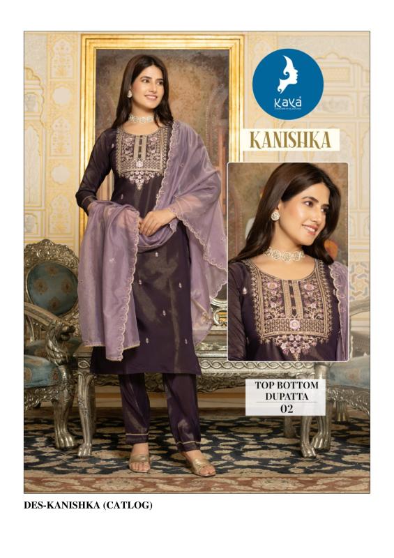 kanishka by kaya tissue shimmer readymade plus size trendy 3pcs dress