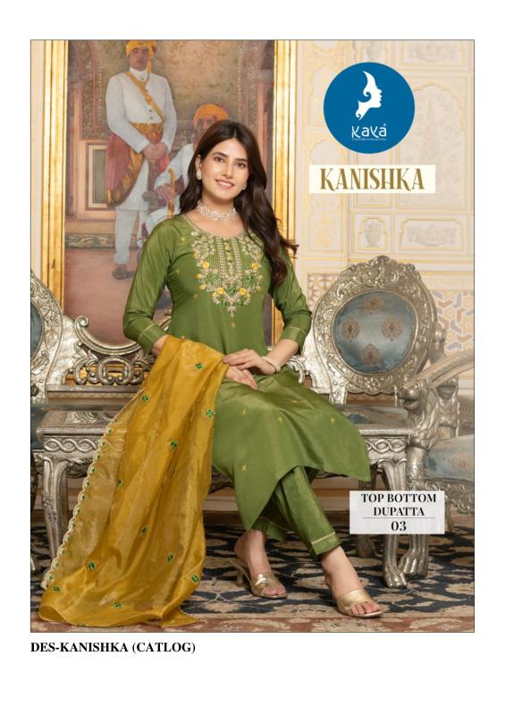 kanishka by kaya tissue shimmer readymade plus size trendy 3pcs dress