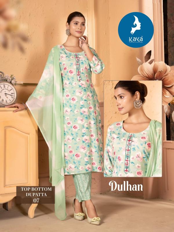 kaya dulhan fullstitch big size rayon print trendy salwar kameez
