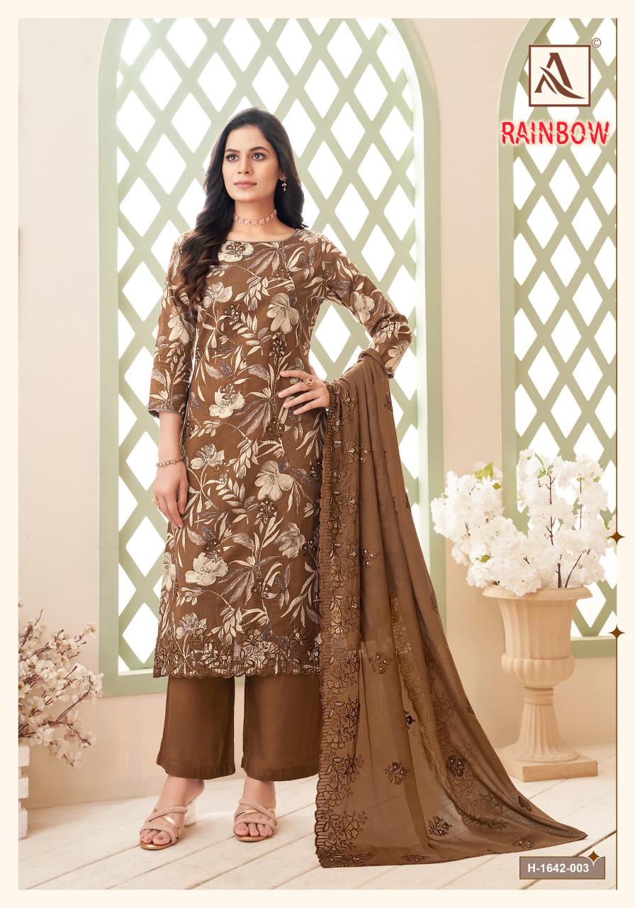 rainbow by alok suits cotton printed stylish 3pcs suits