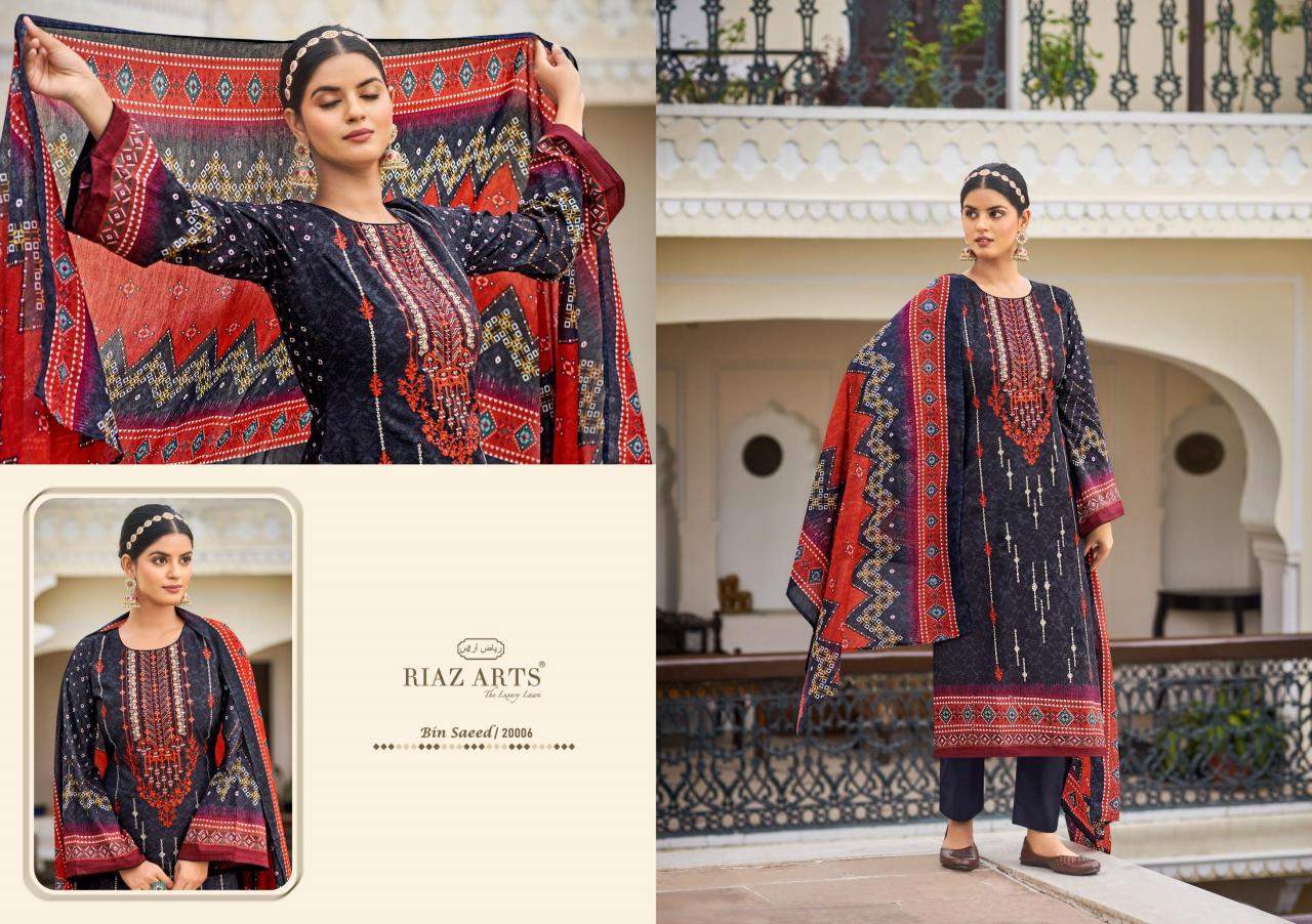 riaz artz bin saeed vol 3 pakistani printed cotton salwar suits