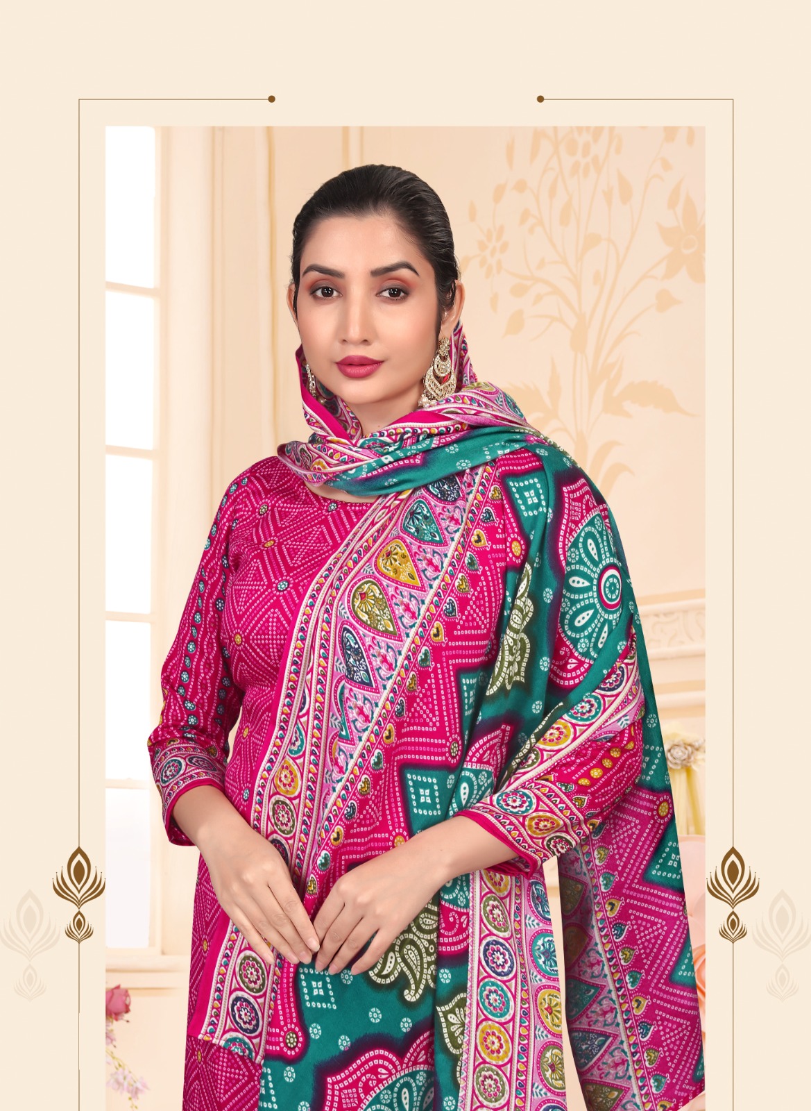 SAT Pashmina Shawl Suit Vol-18 Wholesale Pashmina Winter Dress Material