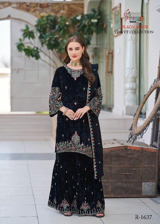 Shree Fabs R-1637 Wholesale 11000 Velvet Readymade Pakistani Concept Suits