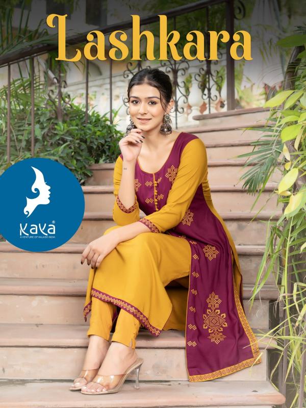 kaya lashkara unique style fullstitch rayon long kurti online