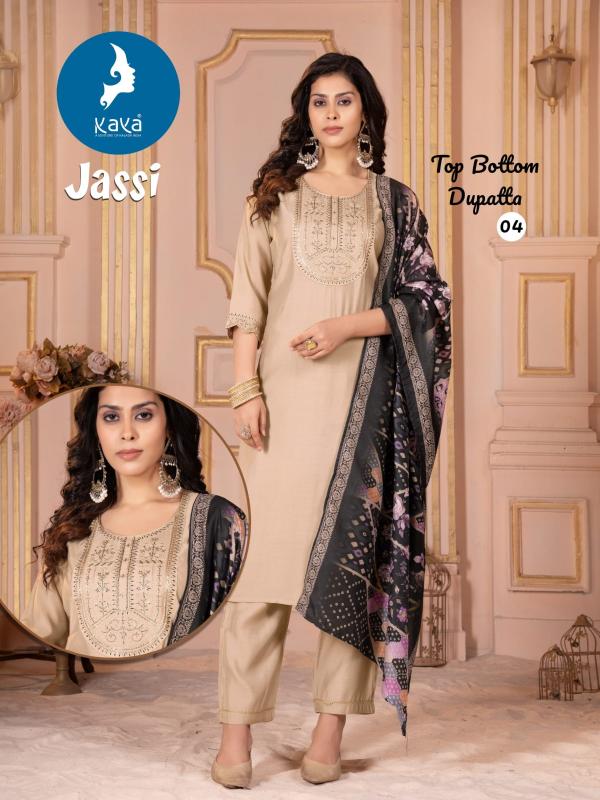 kaya jassi unique design roman silk plus size readymade suits