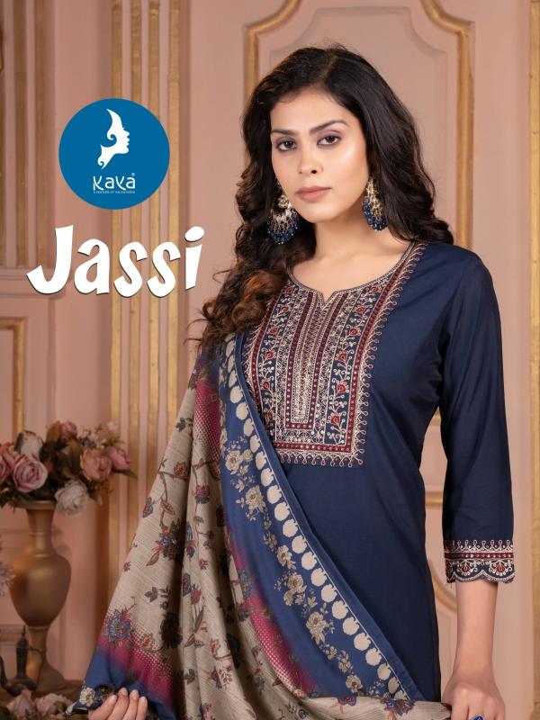 kaya jassi unique design roman silk plus size readymade suits