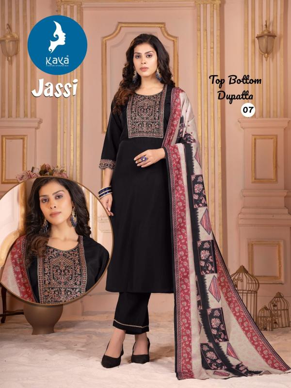 kaya jassi unique design roman silk plus size readymade suits