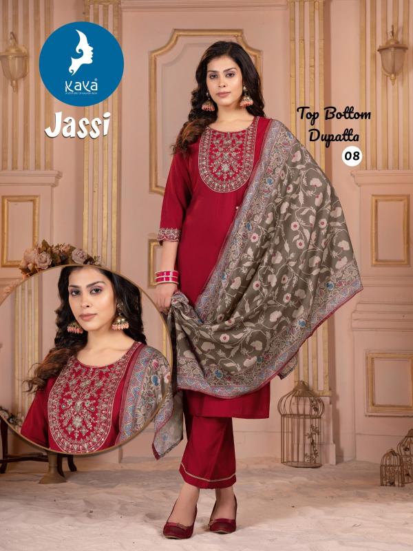 kaya jassi unique design roman silk plus size readymade suits