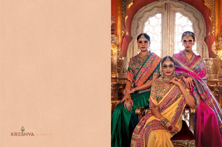 kreshva padmaja 713-718 luxury print high quality festival wear saree