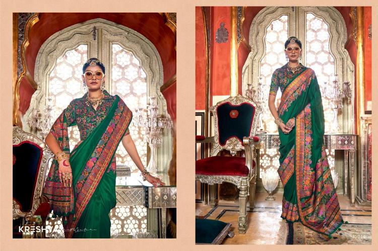 kreshva padmaja 713-718 luxury print high quality festival wear saree