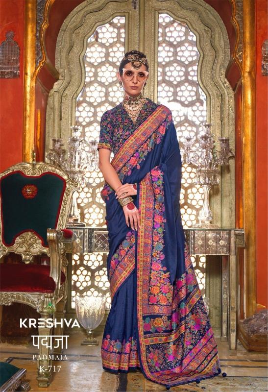 kreshva padmaja 713-718 luxury print high quality festival wear saree