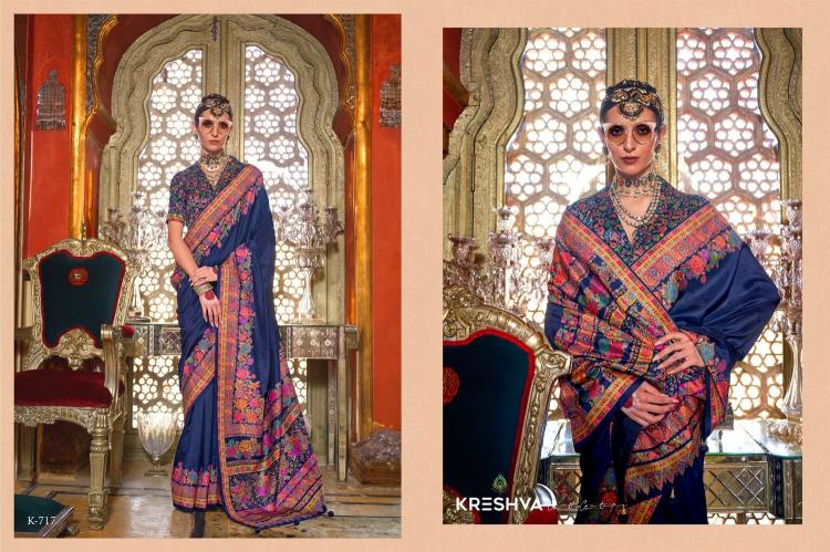 kreshva padmaja 713-718 luxury print high quality festival wear saree