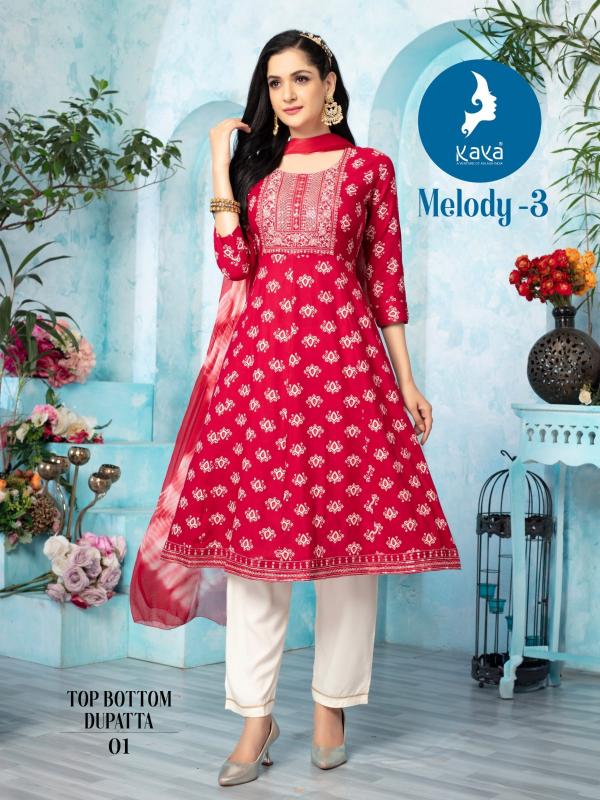 melody vol 3 by kaya new trendy plus size fullstitch frock style suits