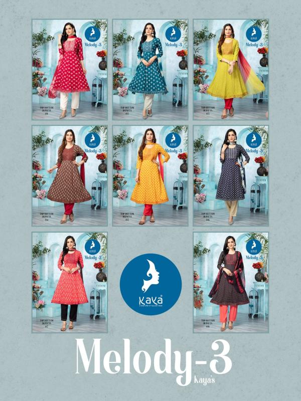 melody vol 3 by kaya new trendy plus size fullstitch frock style suits