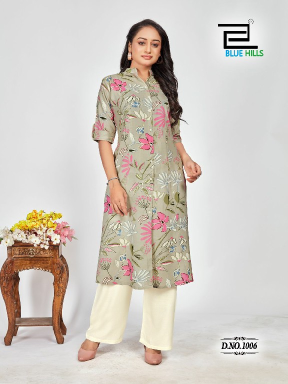 blue hills maher fullstitch rayon printed plus size princess cut kurti