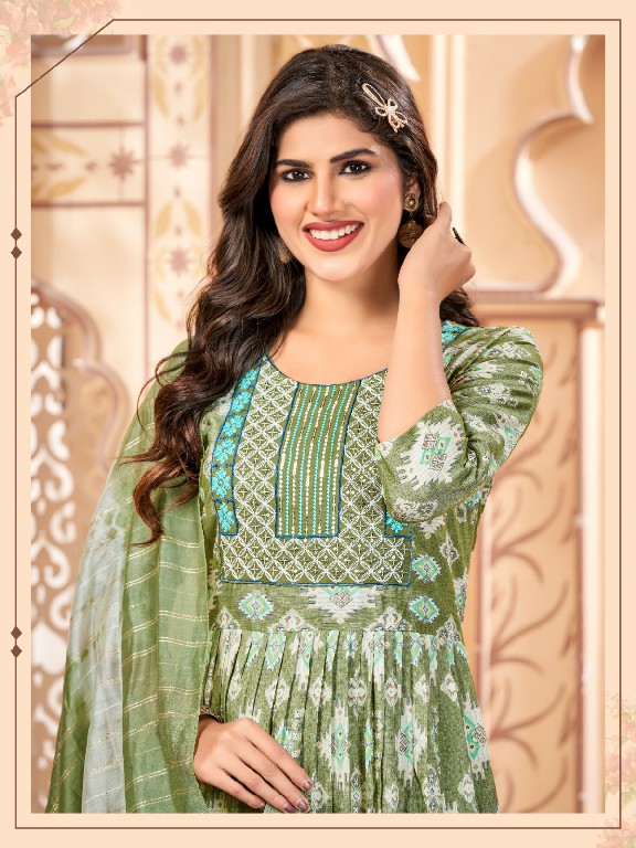 mahendra fashion ruhi vol 5 capsule print readymade casual nayra suit