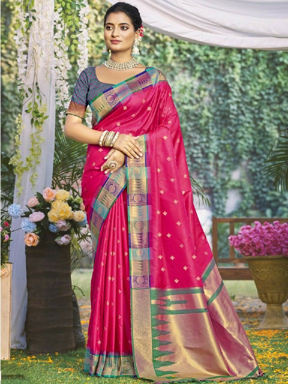 bunawat divya prabha silk wedding festival wear silk fabric saree collection