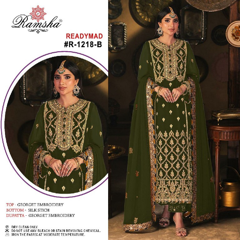 Ramsha R-1218 Wholesale Readymade Indian Pakistani Salwar Suits