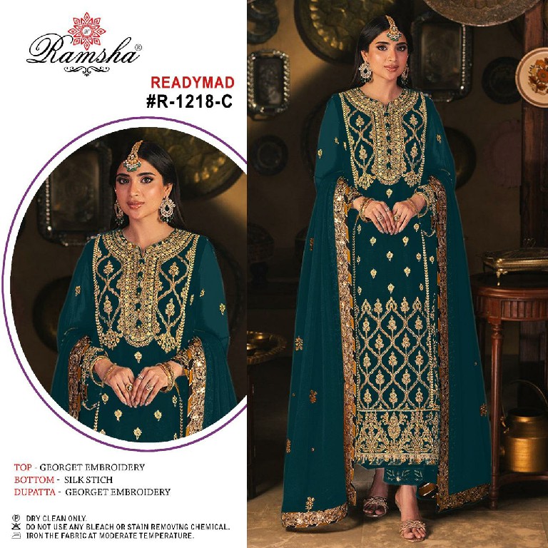 Ramsha R-1218 Wholesale Readymade Indian Pakistani Salwar Suits