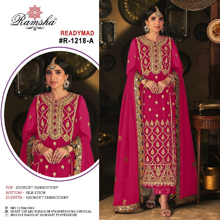 Ramsha R-1218 Wholesale Readymade Indian Pakistani Salwar Suits