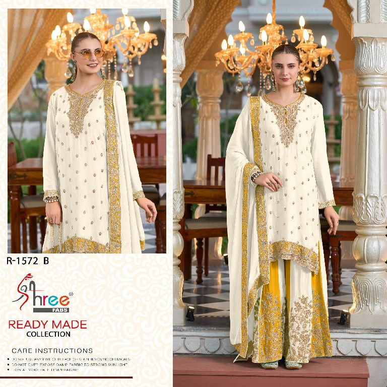 Shree Fabs R-1572 Wholesale Chinon Silk Readymade Salwar Suits