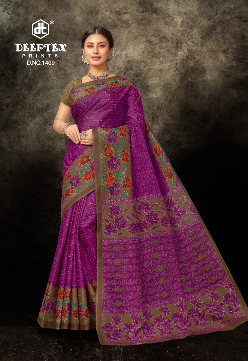 Deeptex Prime Time Vol-14 Wholesale Pure Cotton Printed Sarees