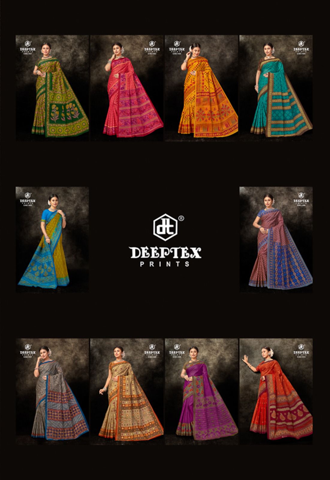 Deeptex Prime Time Vol-14 Wholesale Pure Cotton Printed Sarees