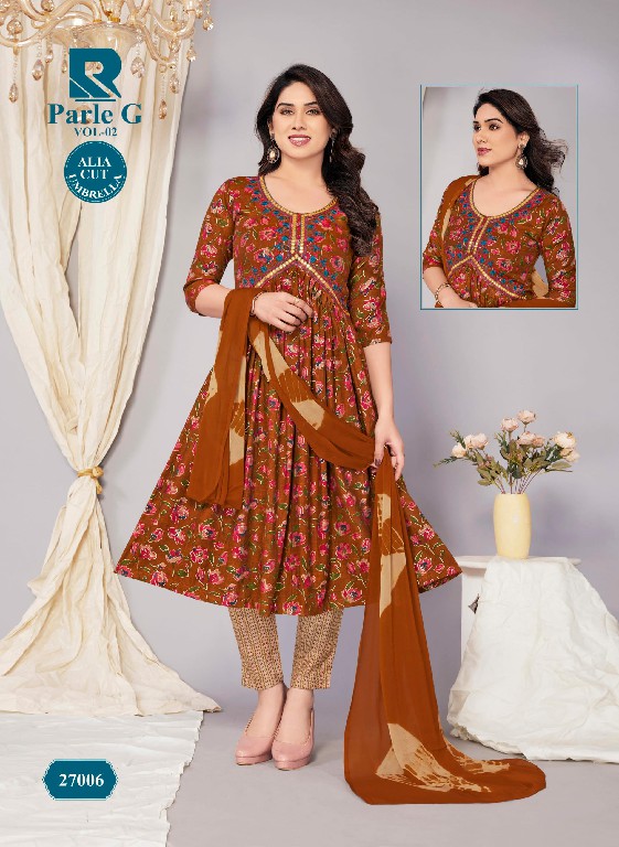 Raashi Parle G Vol-2 Wholesale Alia Cut Kurti With Pant And Dupatta