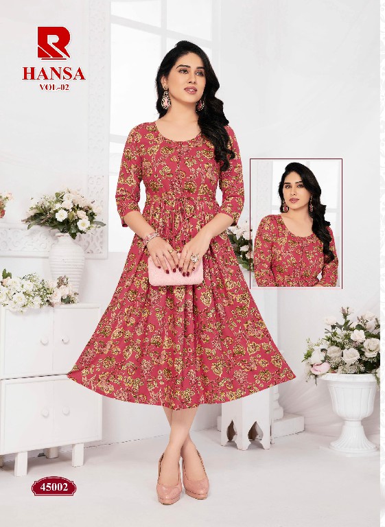 Raashi Hansa Vol-2 Wholesale Trendy And Stylish Anarkali Kurtis