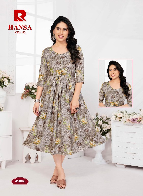 Raashi Hansa Vol-2 Wholesale Trendy And Stylish Anarkali Kurtis