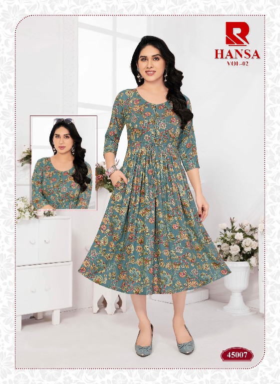 Raashi Hansa Vol-2 Wholesale Trendy And Stylish Anarkali Kurtis