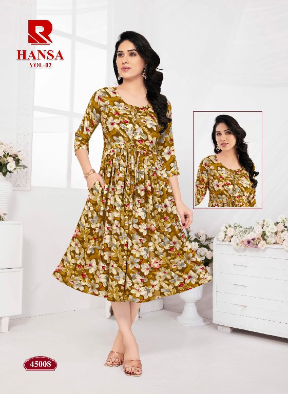 Raashi Hansa Vol-2 Wholesale Trendy And Stylish Anarkali Kurtis