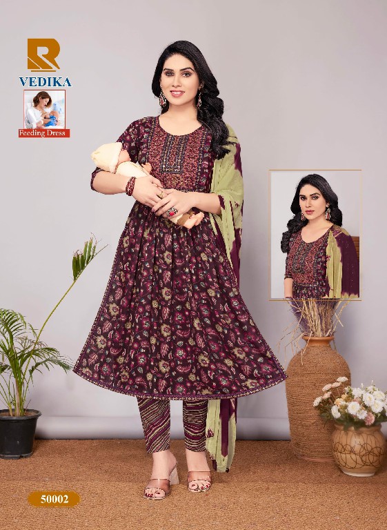 Raashi Vedika Wholesale Nyra Cut Kurti With Pant And Dupatta