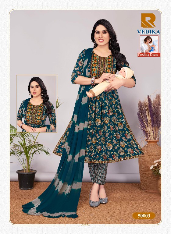 Raashi Vedika Wholesale Nyra Cut Kurti With Pant And Dupatta