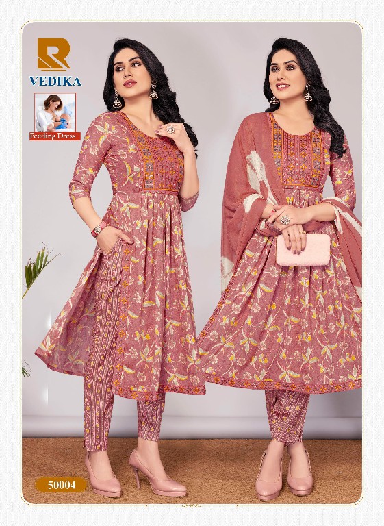 Raashi Vedika Wholesale Nyra Cut Kurti With Pant And Dupatta