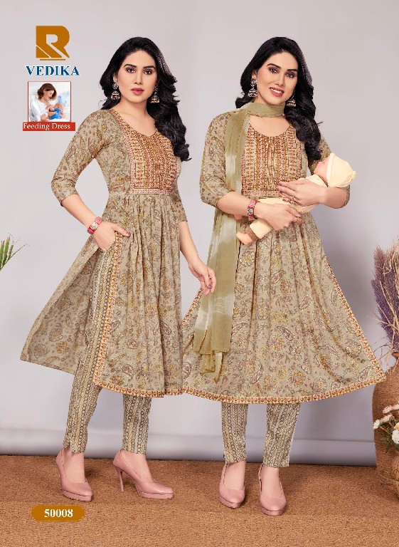 Raashi Vedika Wholesale Nyra Cut Kurti With Pant And Dupatta