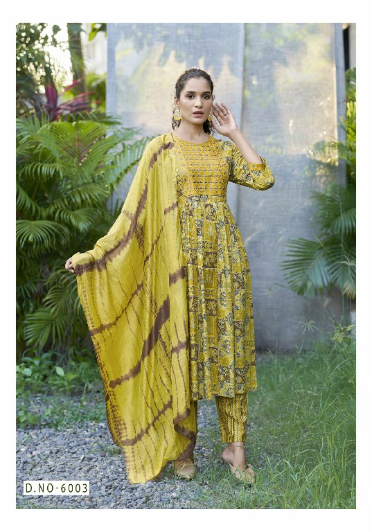 Mystic 9 Shanaya Vol-6 Wholesale Umbrella Cut Kurtis With Pant And Dupatta