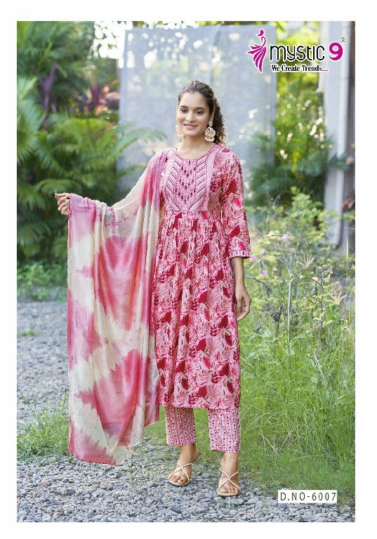 Mystic 9 Shanaya Vol-6 Wholesale Umbrella Cut Kurtis With Pant And Dupatta