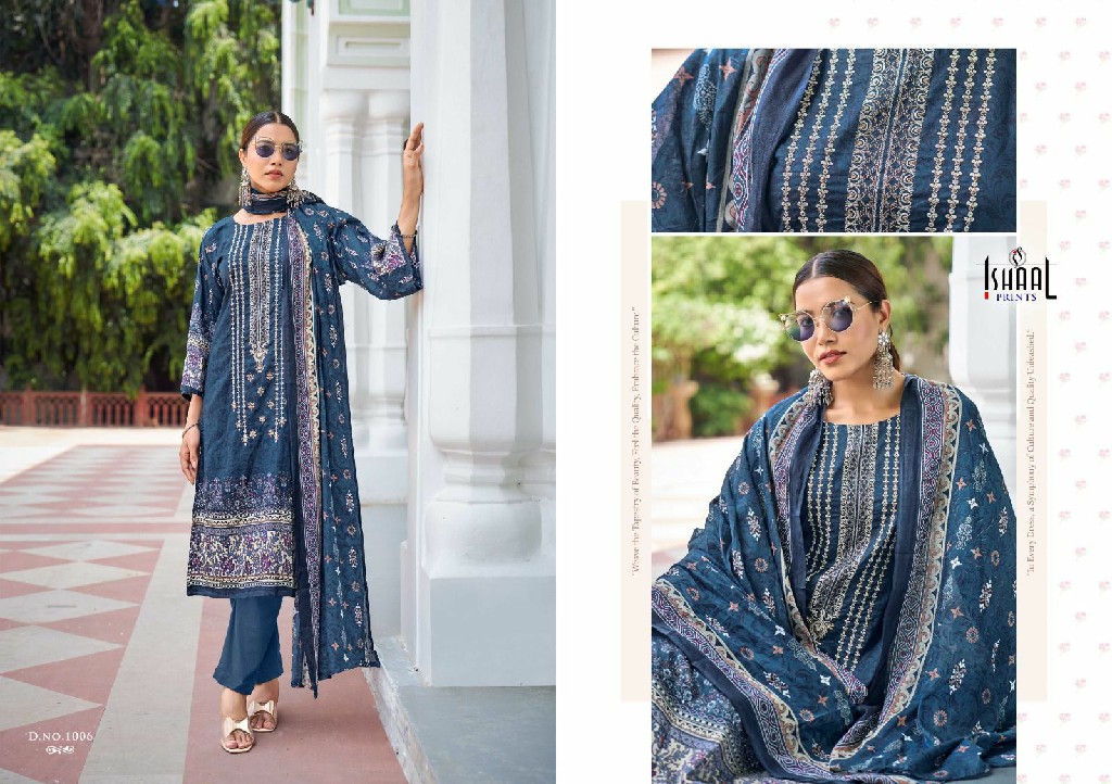 Ishaal Embroidered Combo 2024 Wholesale Lawn Embroidered Dress Material