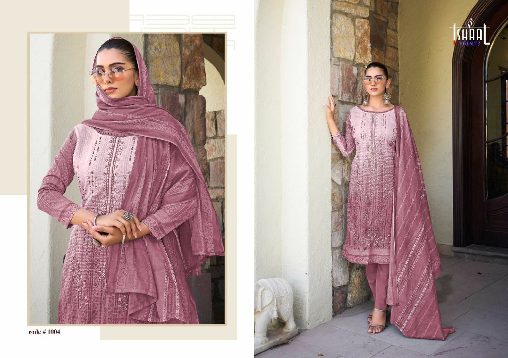Ishaal Embroidered Combo 2024 Wholesale Lawn Embroidered Dress Material