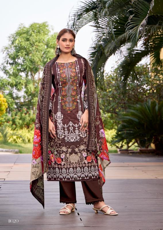 levisha launch naira nx vol 11 cemric cotton print with embroidery salwar kameez