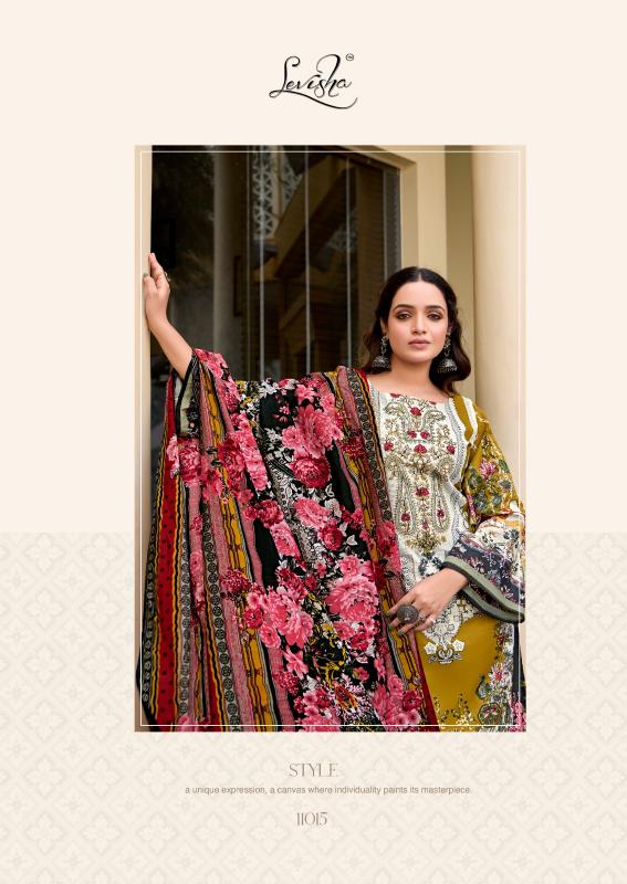 levisha launch naira nx vol 11 cemric cotton print with embroidery salwar kameez
