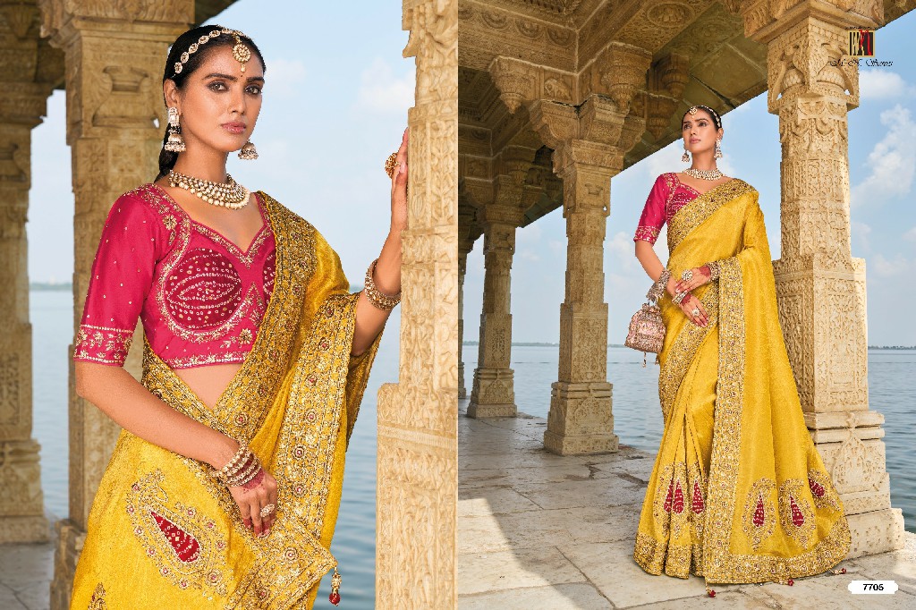 shahi poshak vol 2 by mn 7701-7711 hit design saree with blouse