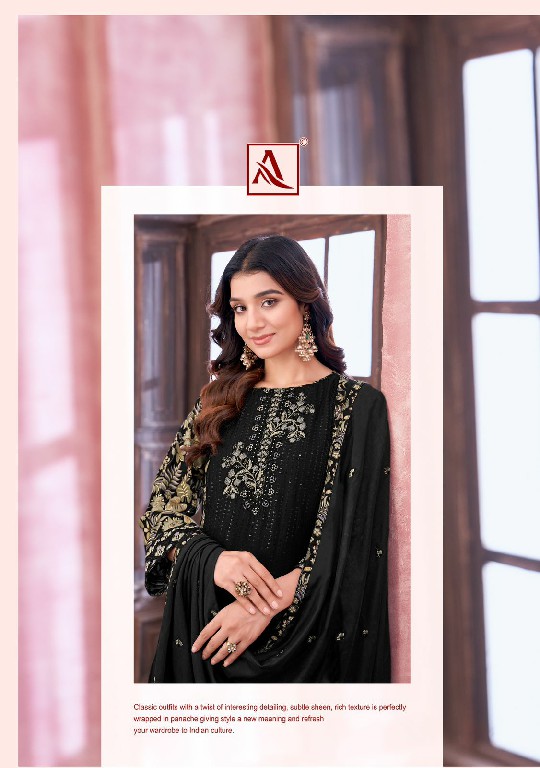 alok suit present sakina viscose reyon embroidery salwar kameez