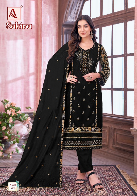 alok suit present sakina viscose reyon embroidery salwar kameez