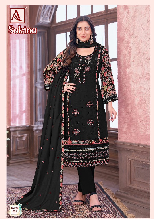 alok suit present sakina viscose reyon embroidery salwar kameez