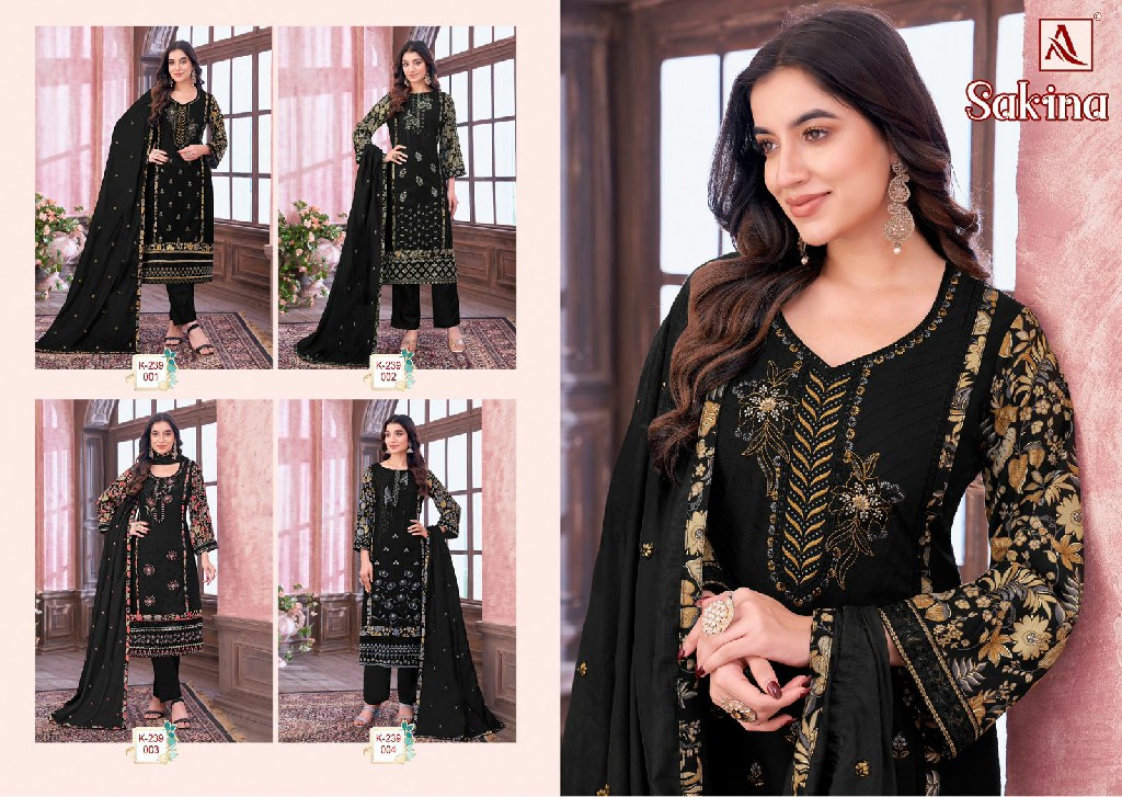 alok suit present sakina viscose reyon embroidery salwar kameez