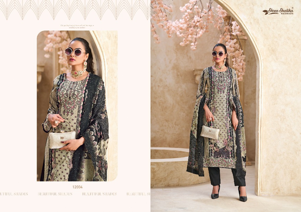 shree shalika mannat vol 12 cotton lawn printed pakistani salwar kameez