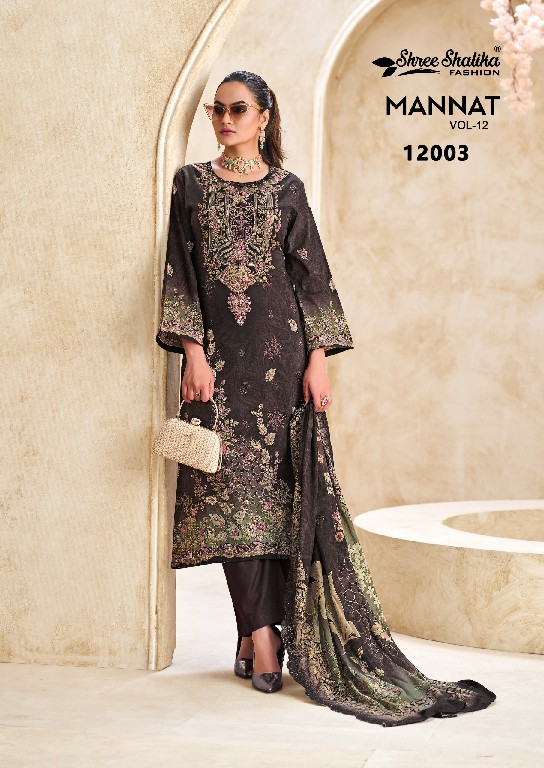 shree shalika mannat vol 12 cotton lawn printed pakistani salwar kameez